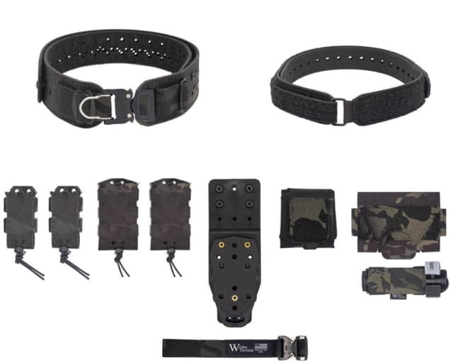 Wilder Tactical HITMAN GEAR Charlie TruForm Belt Mid Elite Kit - Women's MHP Adapter ProStyle D-Ring Multicam Black XS-LG 26-40
