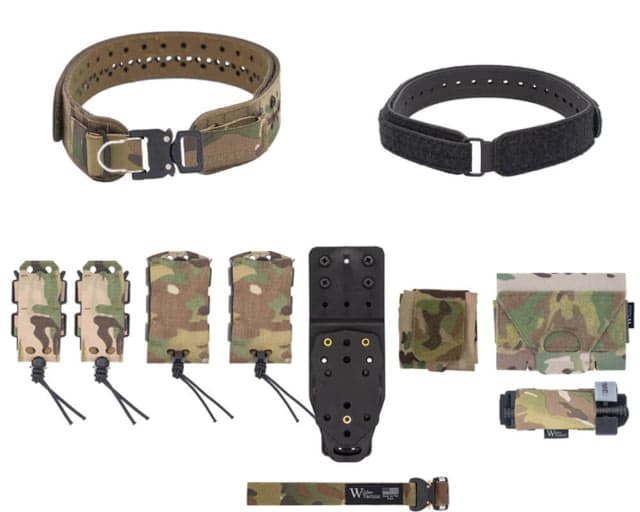 Wilder Tactical HITMAN GEAR Charlie TruForm Belt Mid Elite Kit - Women's MHP Adapter ProStyle D-Ring Multicam XS-LG 26-40