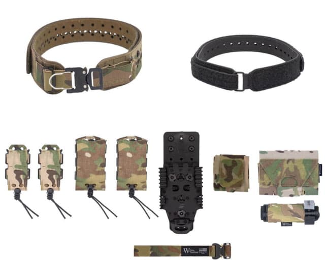 Wilder Tactical HITMAN GEAR Charlie TruForm Belt Mid Elite Kit - Women's QLS Receiver ProStyle D-Ring Multicam XS-LG 26-40