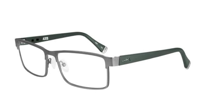 Wiley X Axis Safety Glasses Matte Dark Gunmetal/ Utility Green Frame No Polarized Lens