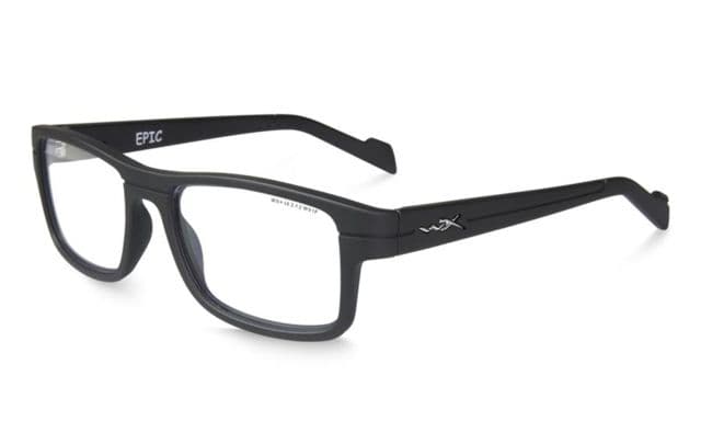 Wiley X Epic Safety Glasses Matte Black Frame No Polarized Lens