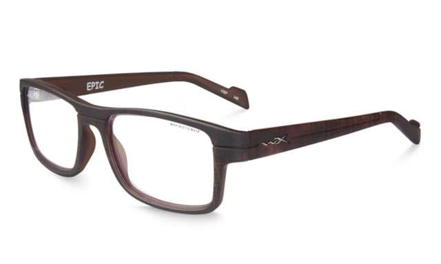 Wiley X Epic Safety Glasses Matte Hickory Frame No Polarized Lens