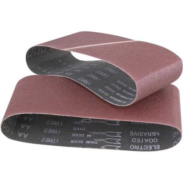 Woodstock 4in X 24in 60 Grit Aluminum Oxide Sanding Belt 2 Pk.
