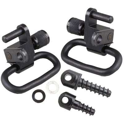 Grovtec Us Rifle Sling Swivel Sets - 1'''', Kit Incl Swivels W/Wood Screw Front Stud & Rear Stud