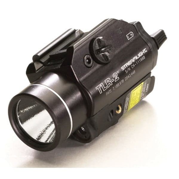 Streamlight TLR-2 300 lm LED Water-Resistant Tactical Light w/ Integrated Red Aiming Laser, Black - 69120