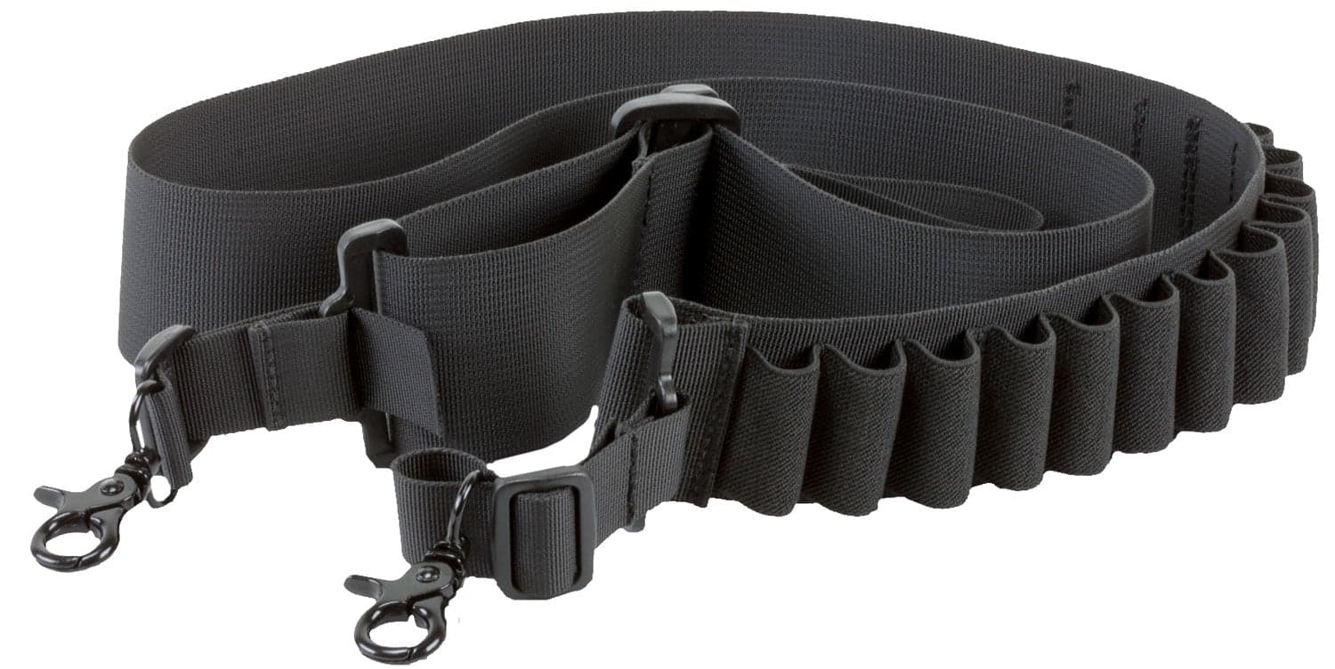 Aim Sports Deluxe Sling w/ 14 Round Bandolier, Black - DSBS1