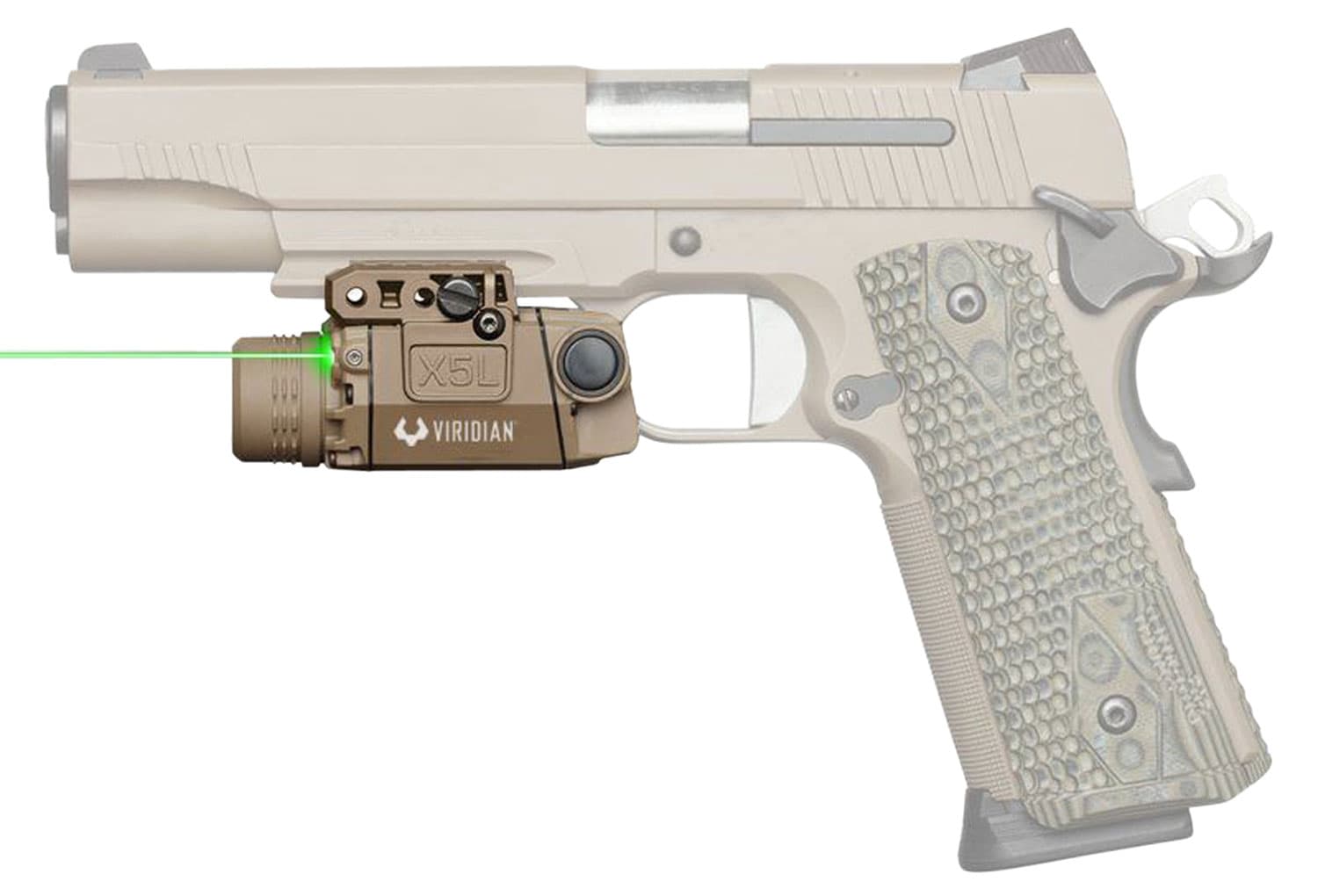 Viridian Laser Sight and Tactical Light Combo for Most Full-Sized Railed Pistols - 9300016