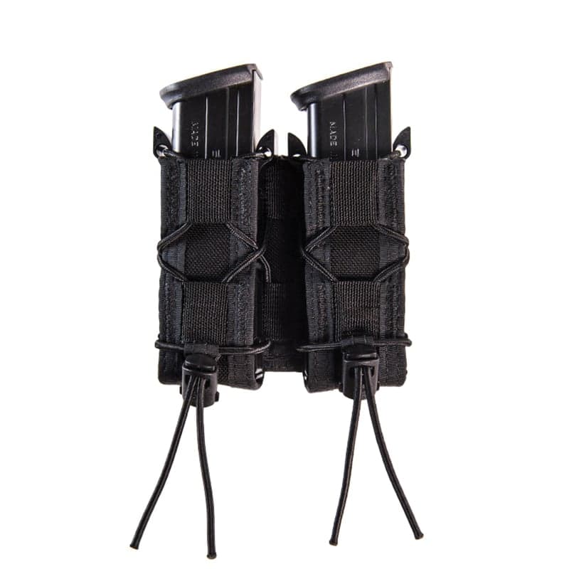 High Speed Gear 11PT02/Taco Molle Double Pistol Magazine Pouch, Black - 11PT02BK