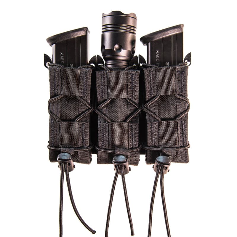 High Speed Gear 13PT13/Taco Triple Pistol Magazine Pouch, Black - 13PT13BK