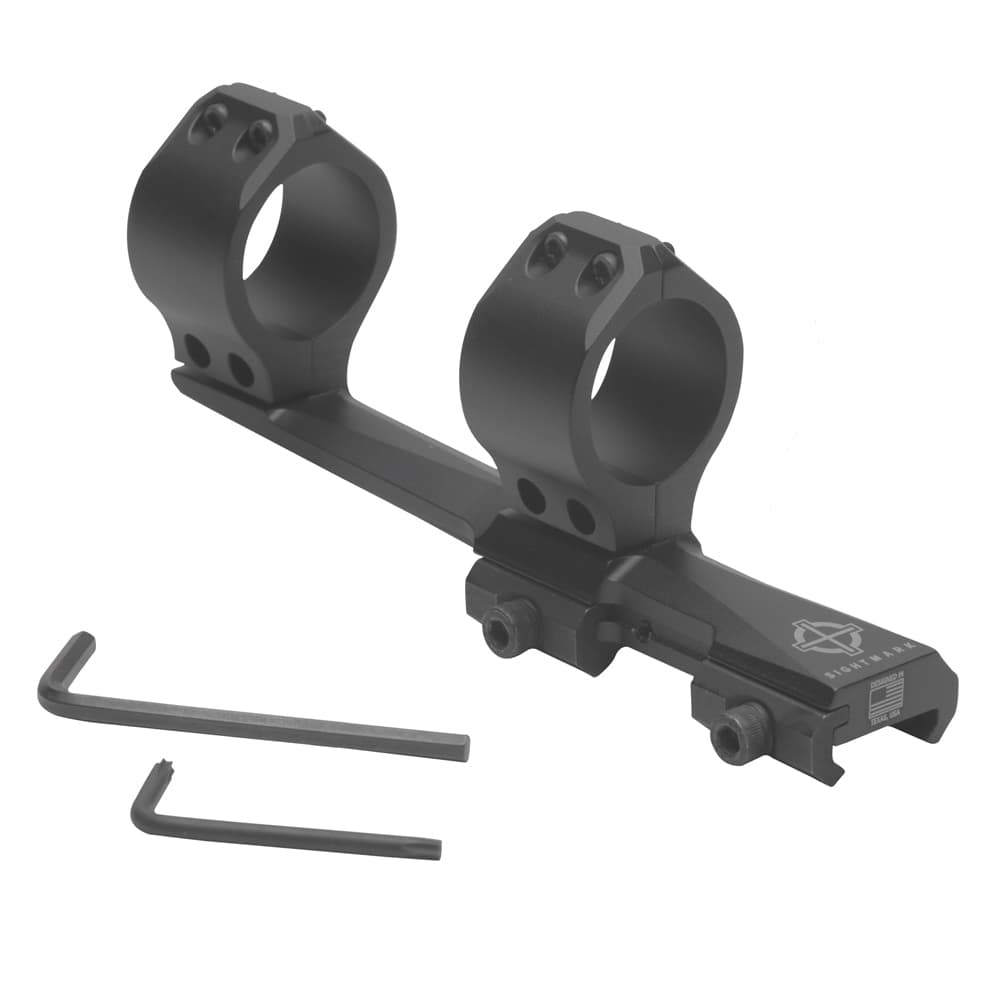 Sightmark Tactical 30mm 6061 T6 Aluminum 1-Piece Picatinny Fixed Cantilever Mount, Non-Reflective Matte Black - SM34019