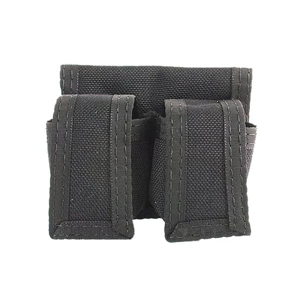 HKS Double Magazine Holster Fits Colt/Charter Arms/Dan Wesson/Rossi/Ruger/S&W/Taurus, Black Cordura Nylon - 100B