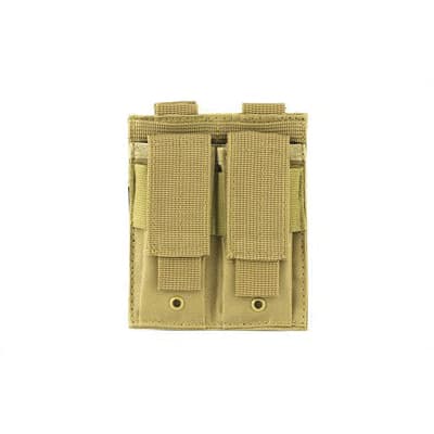 Ncstar Double Pistol Magazine Pouch Fits Two Standard Capacity Double Stack Mags, Tan Nylon - Cvp2p2931t