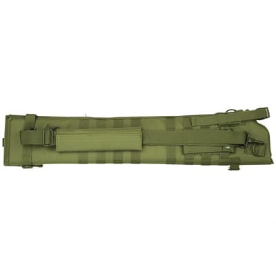Ncstar 29" Shotgun Scabbard W/ Six Metal D-Ring Locations & Padded Shoulder Sling, Green Nylon - Cvscb2917g
