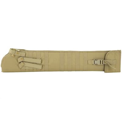 Ncstar 29" Shotgun Scabbard W/ Six Metal D-Ring Locations & Padded Shoulder Sling, Tan Nylon - Cvscb2917t