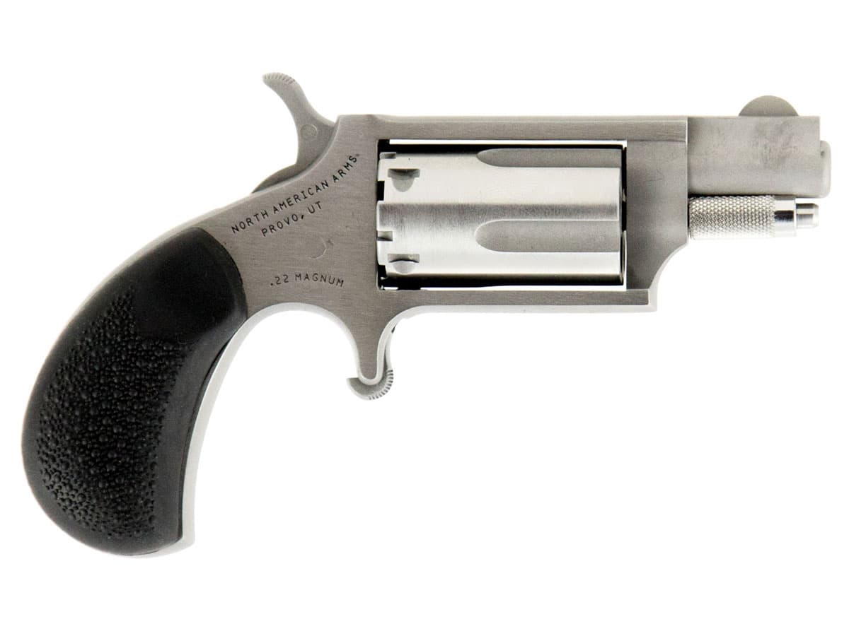 North American Arms 1.13" .22 Magnum Mini Revolver Carry Combo With Holster, Stainless - 22MSGRCHSS